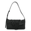 Goatskin Small GG Monochrome Aphrodite Shoulder Bag Black
