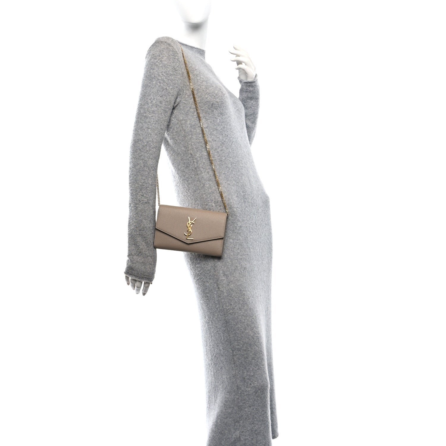 Grain De Poudre Monogram Uptown Chain Wallet Dark Beige - Image 2