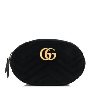 Velvet Matelasse GG Marmont Belt Bag 85 34 Black