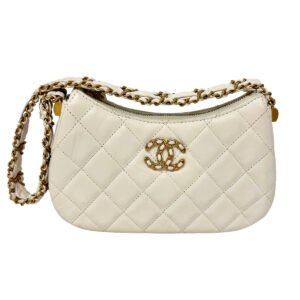Chanel Quilted Hobo with Interlocking CC