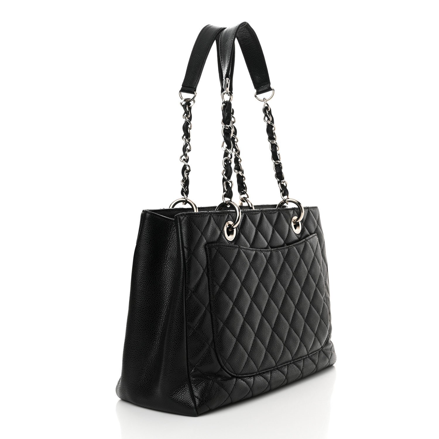 Caviar Quilted Grand Shopping Tote GST Black - Image 3