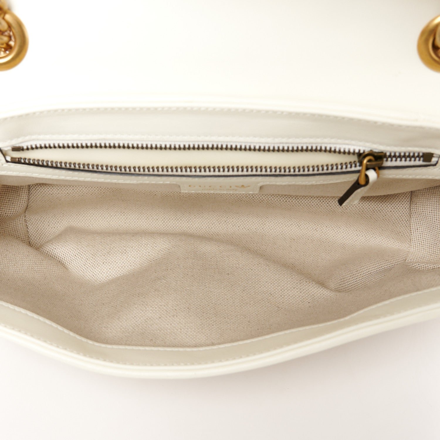 X Adidas Calfskin Matelasse Small GG Marmont Shoulder Bag Off White - Image 5