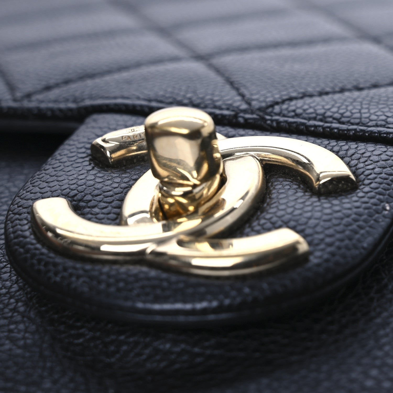 Caviar Quilted Large Studded Flap Black - Image 11