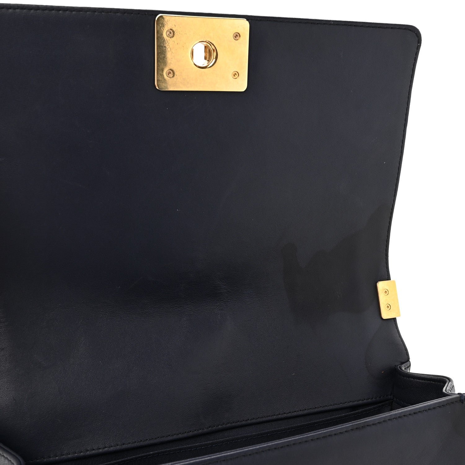 Lambskin Quilted Medium Boy Flap Dark Navy - Image 11