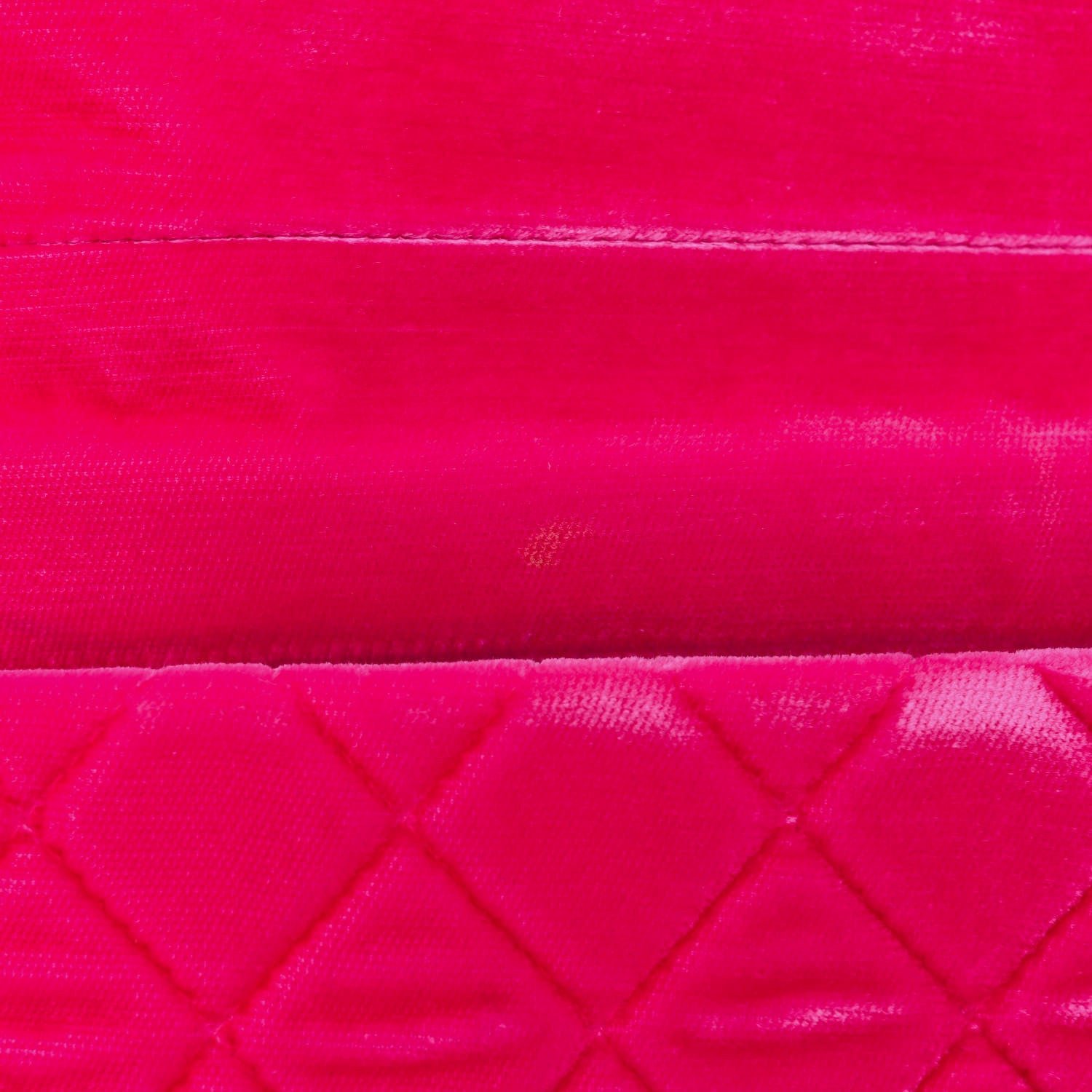 Velvet Quilted CC Beauty Clutch Pink - Image 12