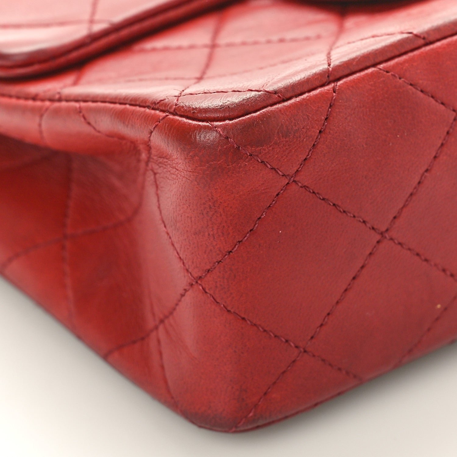 Lambskin Quilted Mini Square Flap Red - Image 9