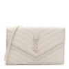 Grain De Poudre Matelasse Chevron Monogram Envelope Chain Wallet Crema Soft