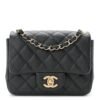 Caviar Quilted Mini Square Flap Black