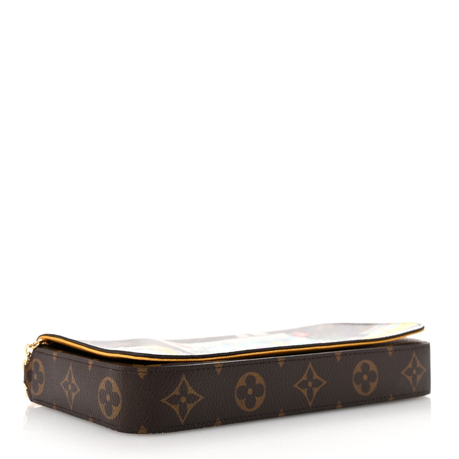 Monogram 2022 Christmas Animation New York Soho Pochette Felicie Chain Wallet Yellow - Image 5