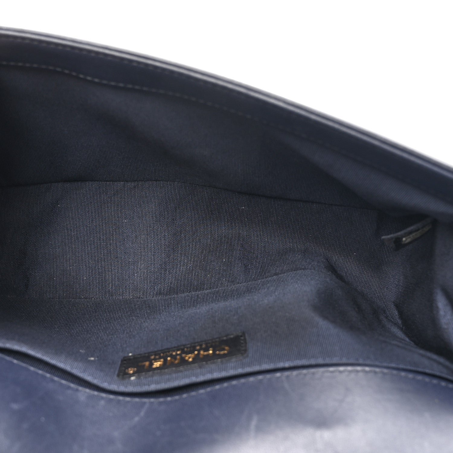 Lambskin Quilted Medium Boy Flap Dark Navy - Image 5