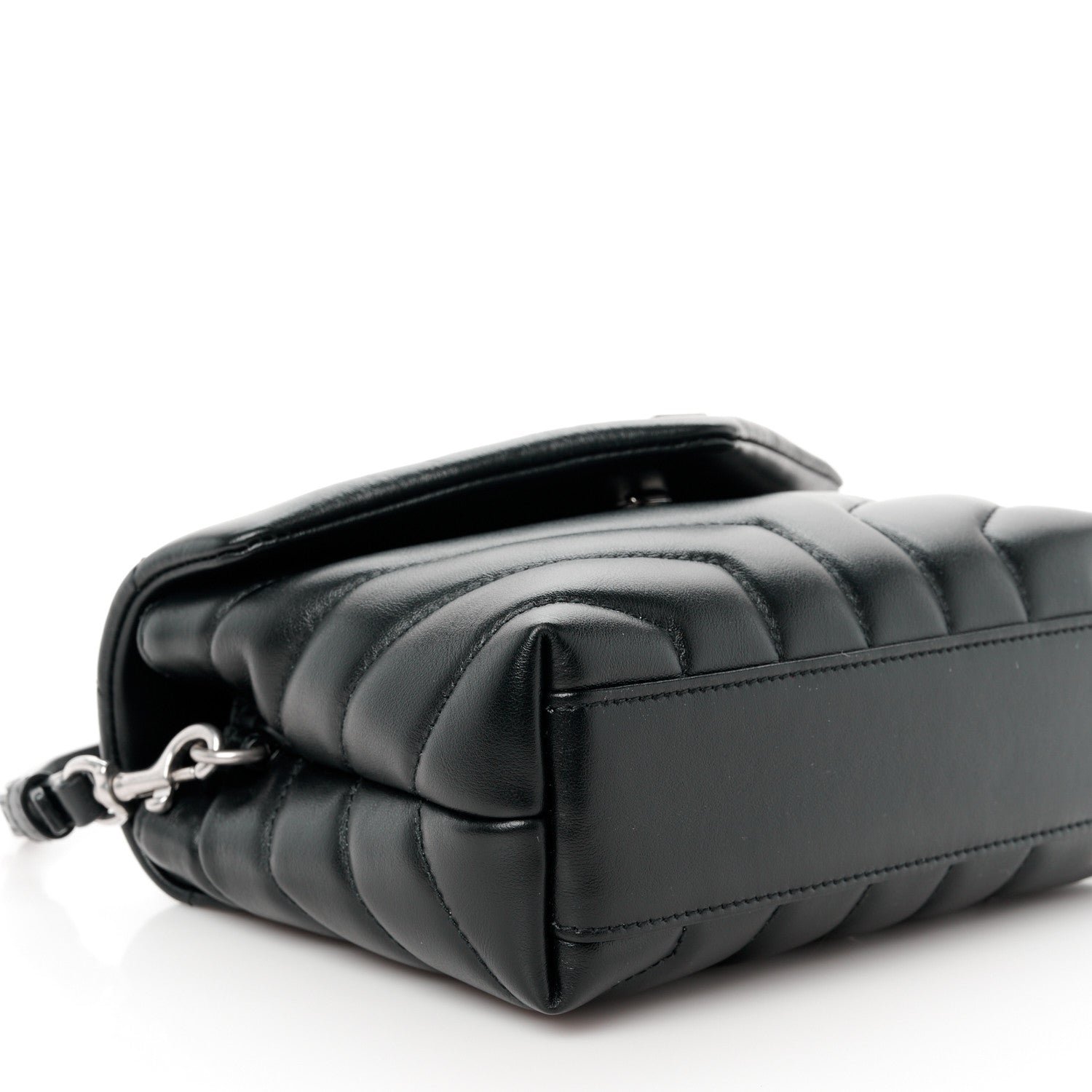 Calfskin Y Quilted Monogram Toy Loulou Crossbody Bag Black - Image 10