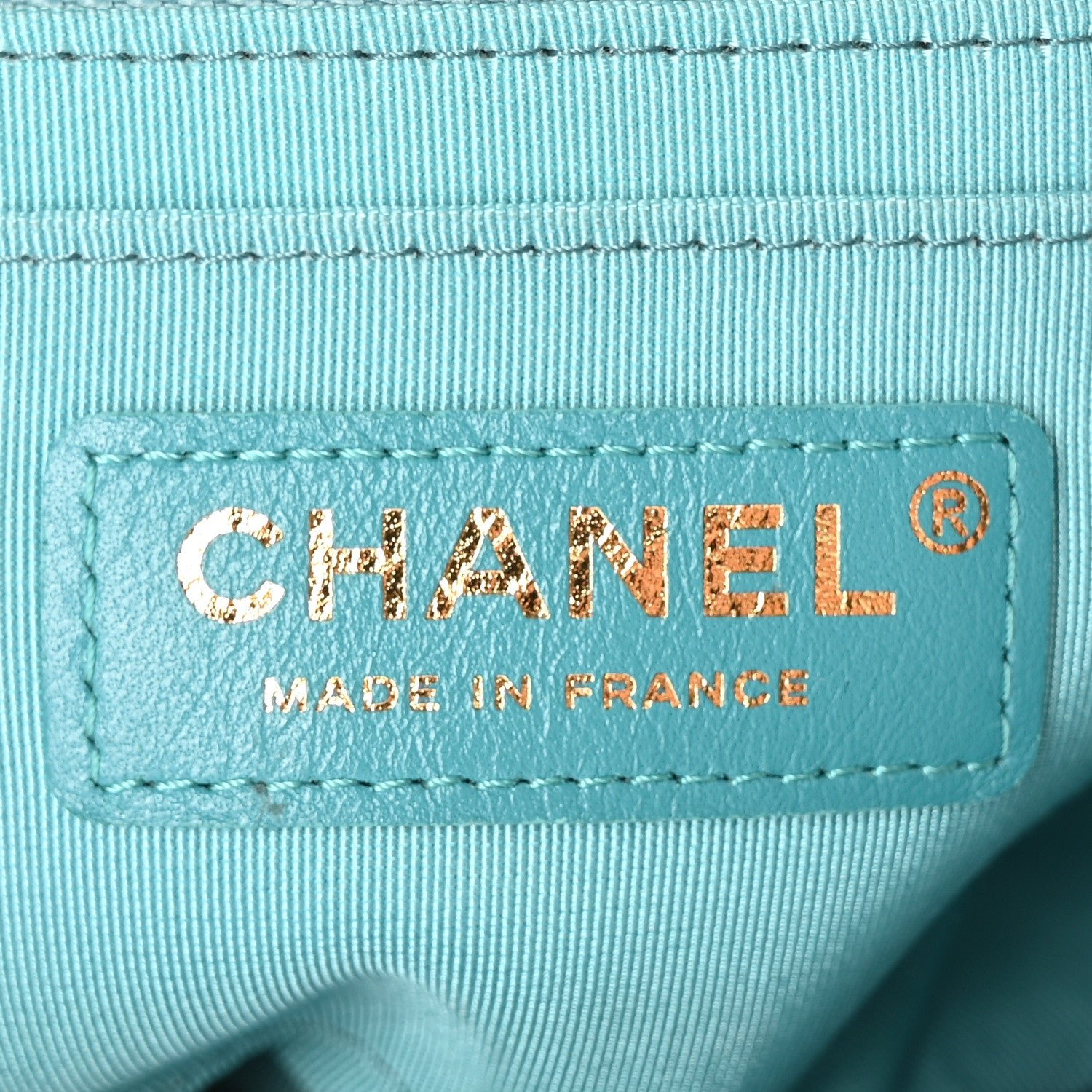 Metallic Caviar Chevron Quilted Small Statement Flap Turqouise - Image 6