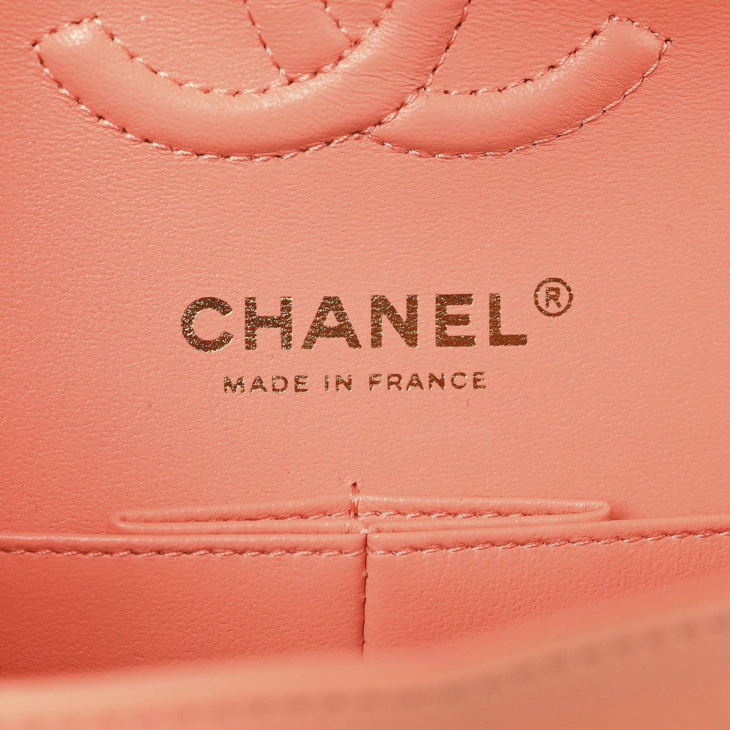 Lambskin Quilted Small Double Flap Light Orange - Image 6