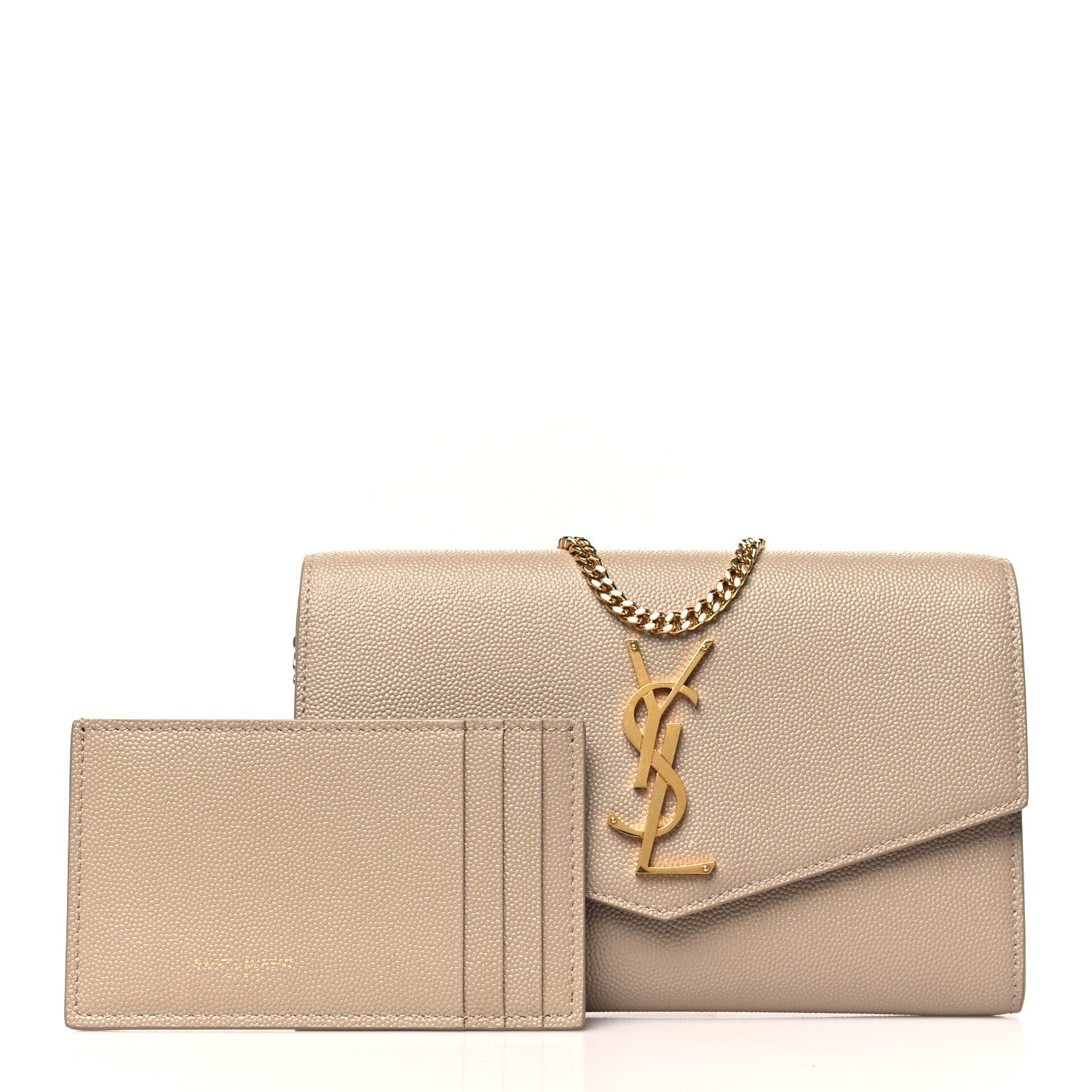 Grain De Poudre Monogram Uptown Chain Wallet Dark Beige - Image 3
