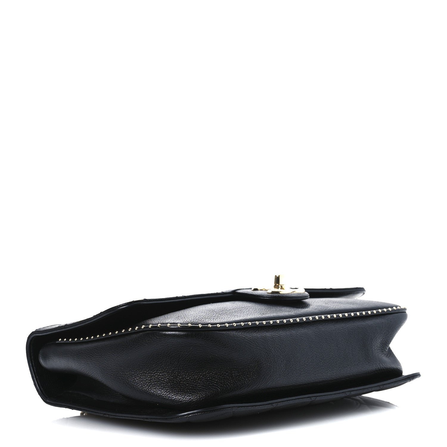 Caviar Quilted Large Studded Flap Black - Image 4