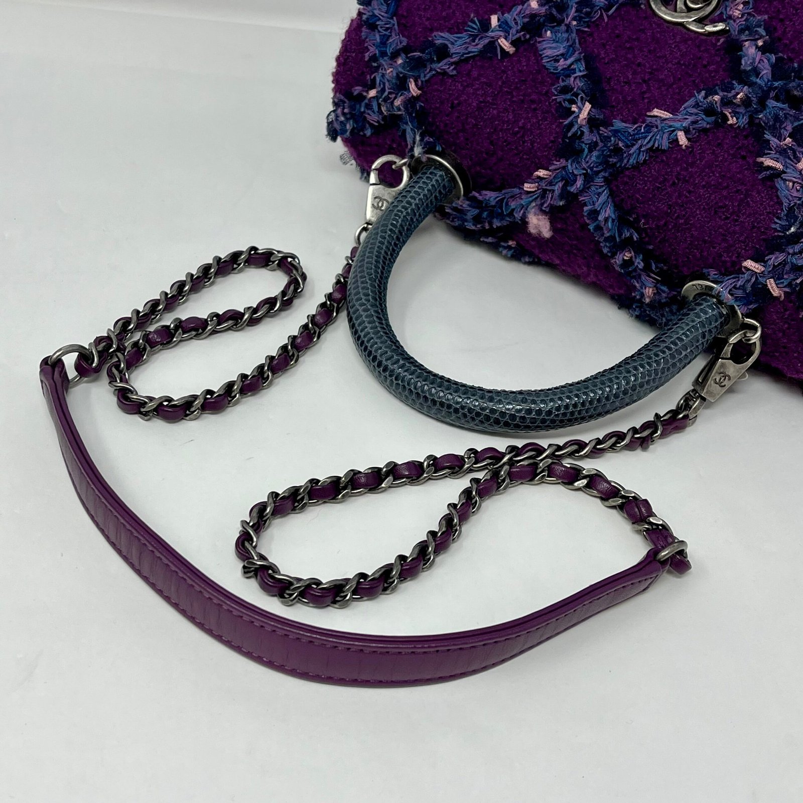 Chanel Tweed Coco Handle Bag - Image 6