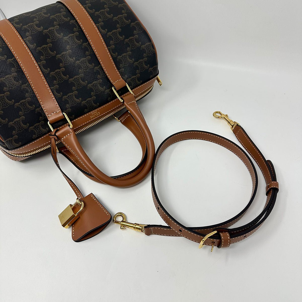 Celine Triomphe Boston Handle Bag - Image 7